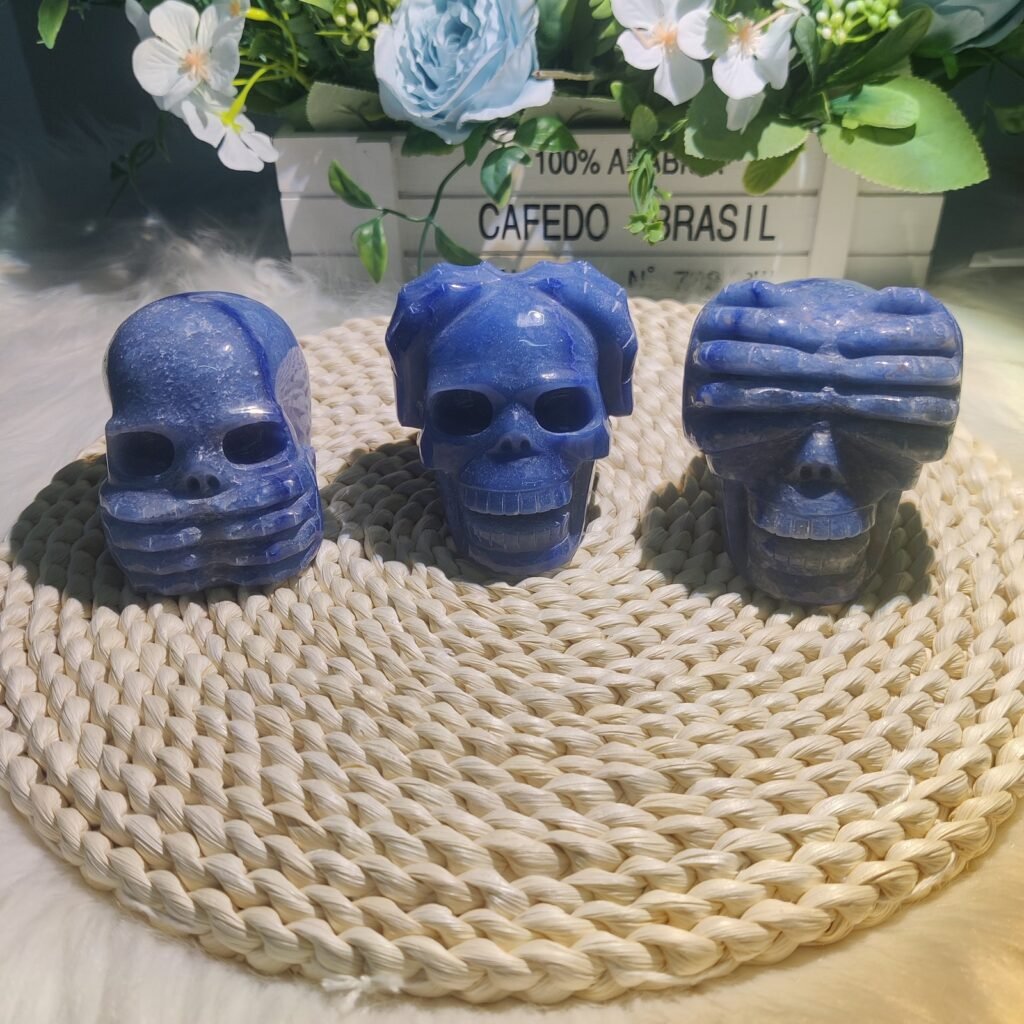 Blue Aventurine Skulls — product photo 1