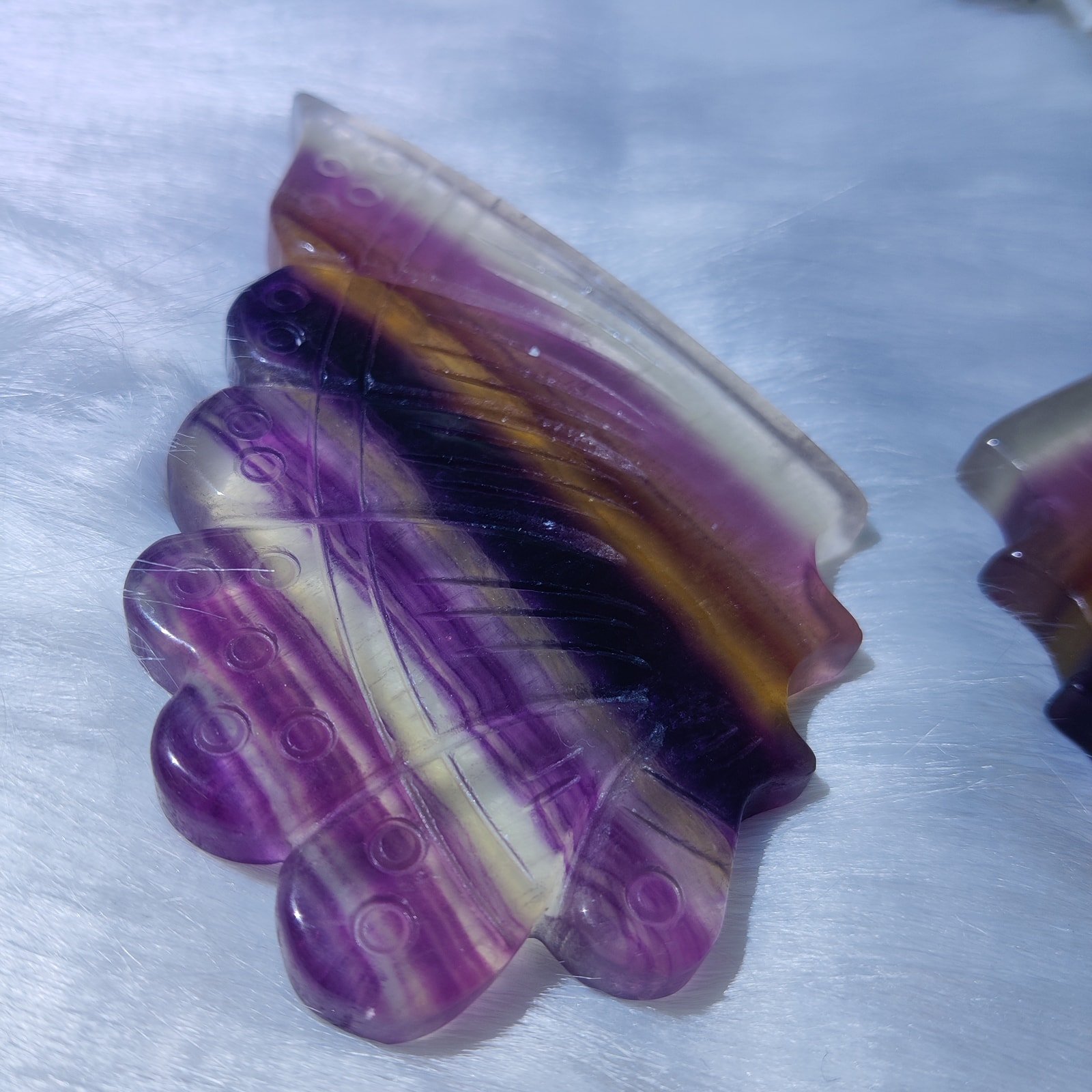 Fluorite Butterfly Wing Carvings — product photo 3