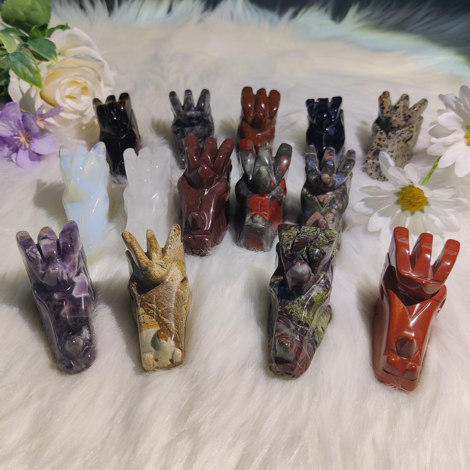 Product sample P0011: Dragon Head Carvings, photo 1; material pending verification