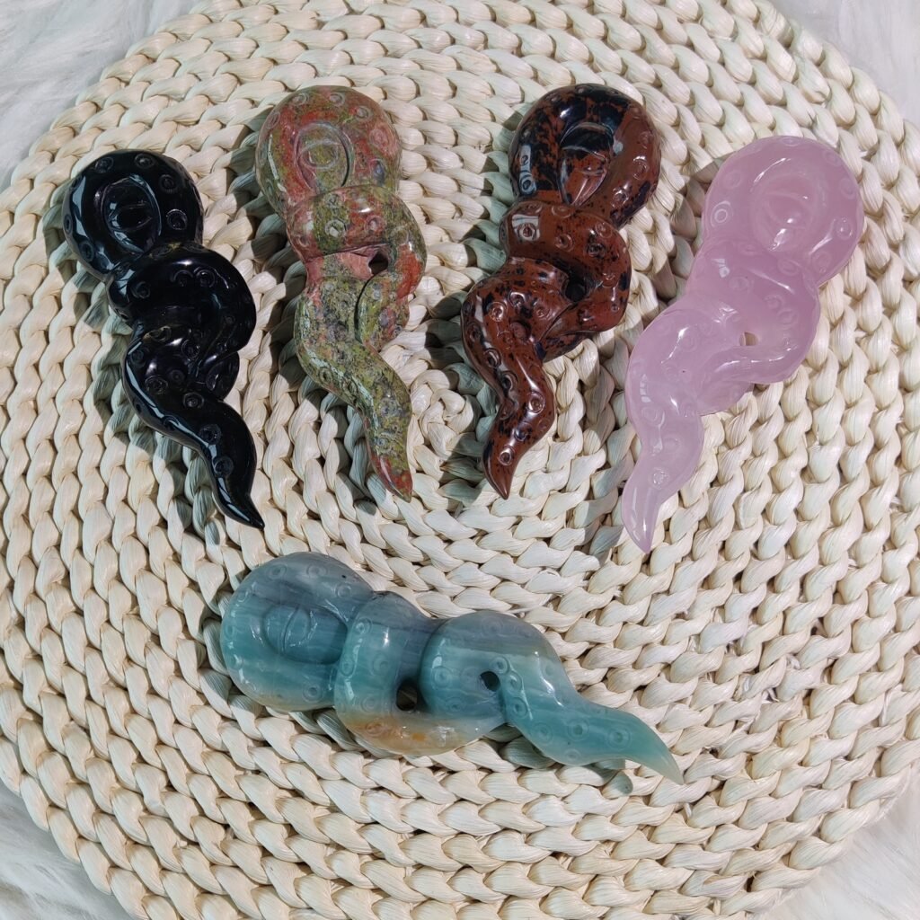 Product sample P0039: Octopus Carvings, photo 1; material pending verification