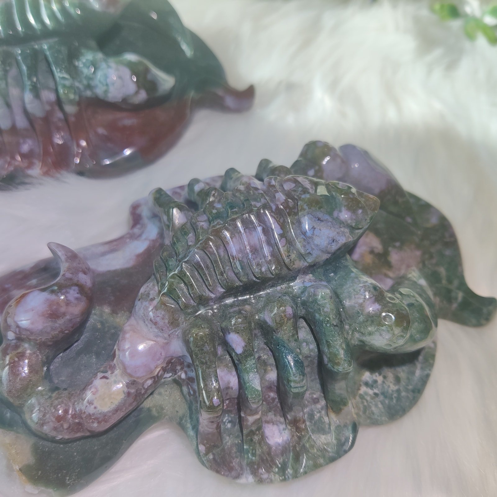 Ocean Jasper Scorpion Carvings — product photo 2