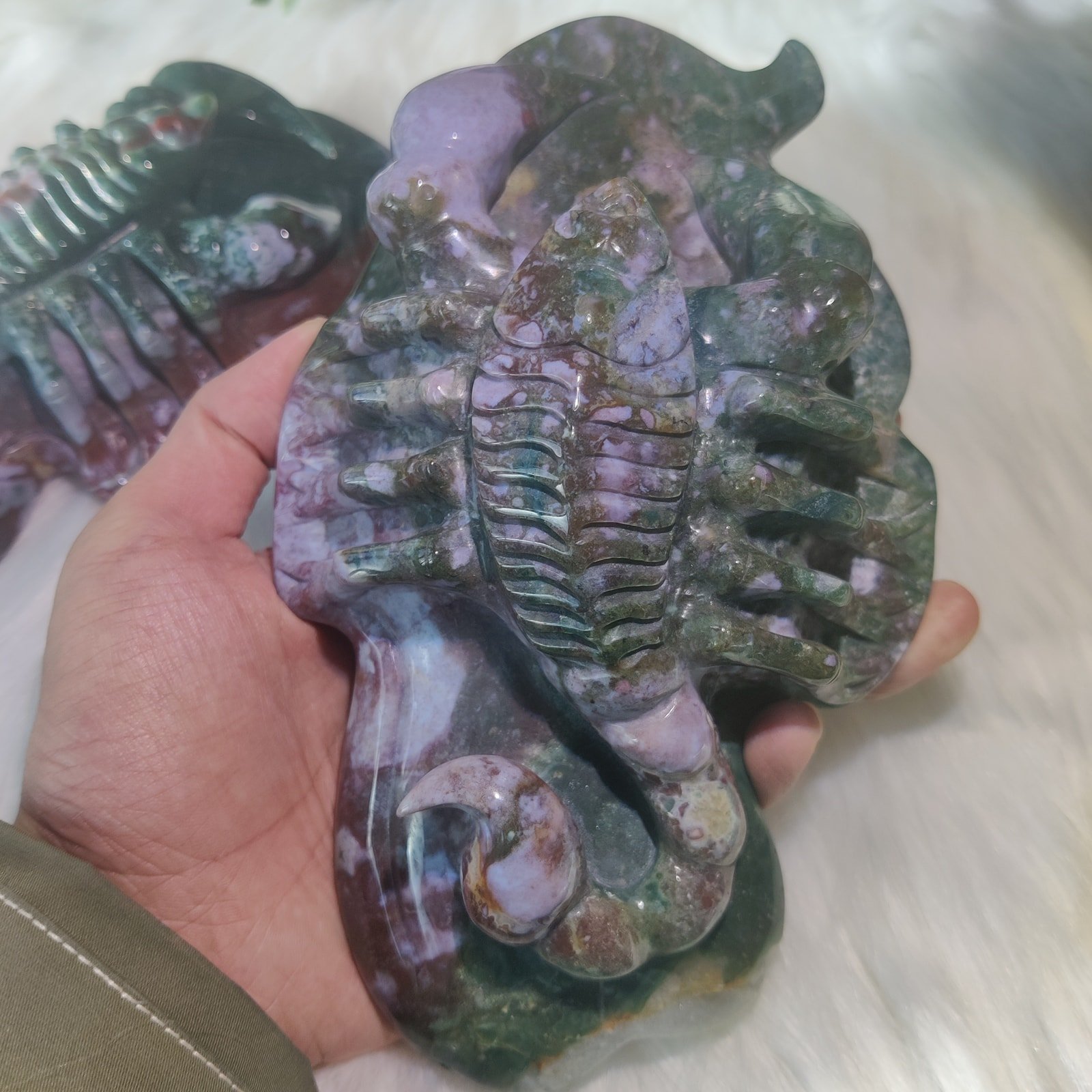 Ocean Jasper Scorpion Carvings — product photo 3