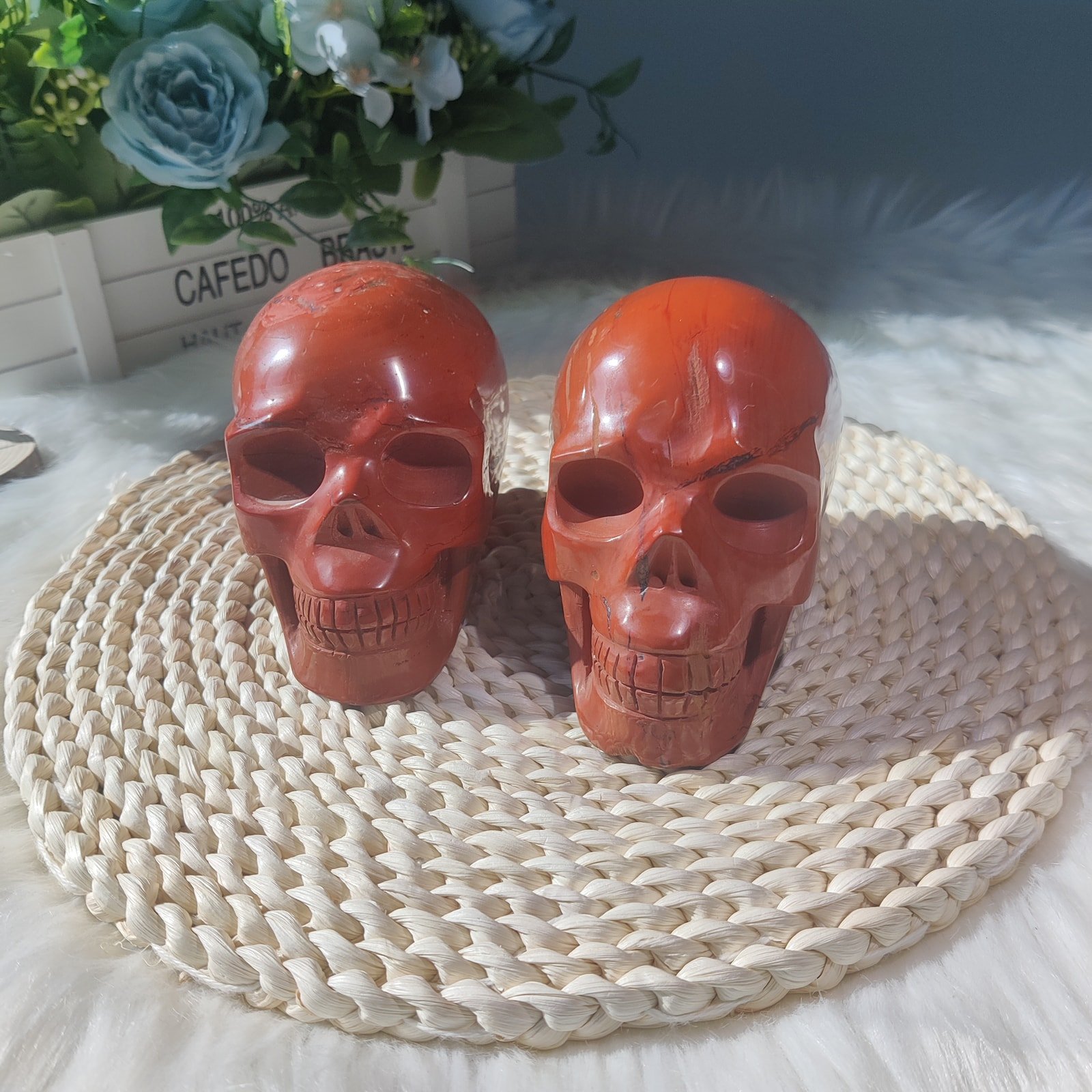 Red Jasper Skulls — product photo 1