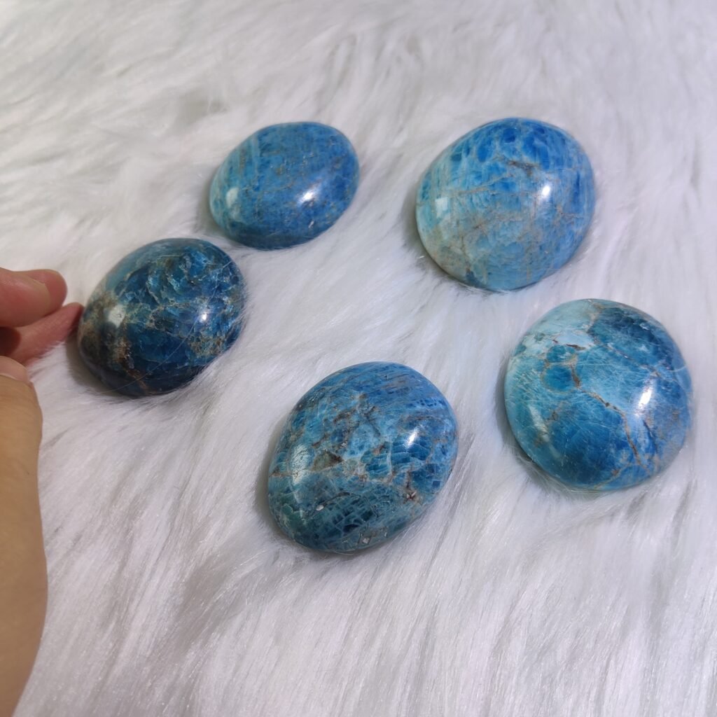Blue Apatite Palm Stones — product photo 1