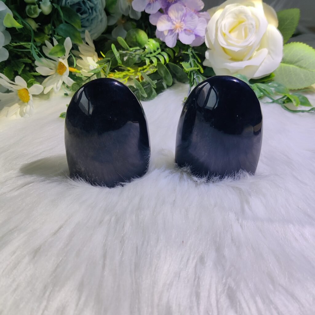 Silver Sheen Obsidian Mini Standing Stones — product photo 1