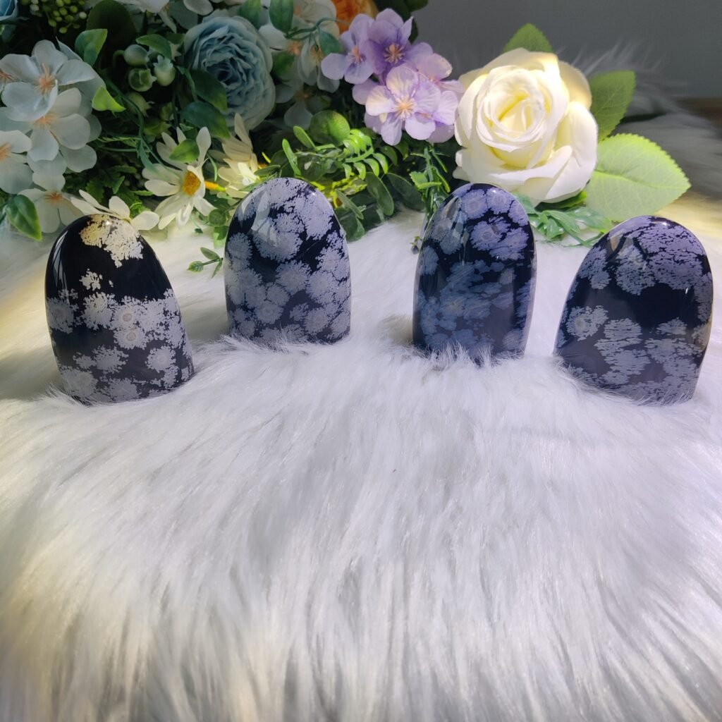 Snowflake Obsidian Mini Standing Stones — product photo 1
