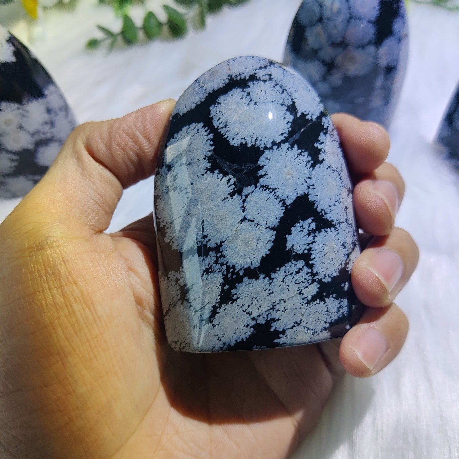 Snowflake Obsidian Mini Standing Stones — product photo 3