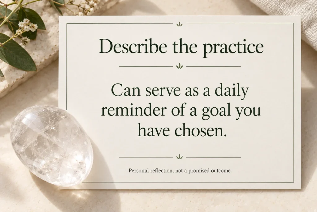 AI-generated retail wording illustration emphasizing personal use rather than promised outcomes
